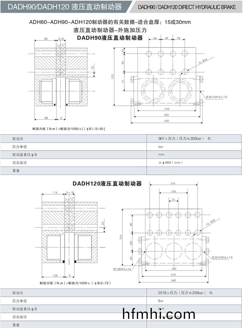 DADH90液(ye)壓直動製(zhi)動器